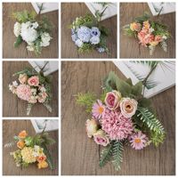 Fleurs artificielles en soie décoratives en gros, arrangements floraux, centre de table de mariage, bouquet, fleurs artificielles en vrac pour la décoration