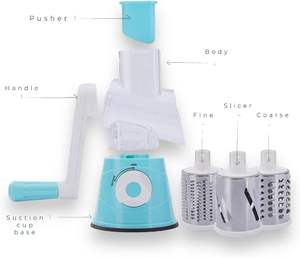 Cortador de Verduras y Frutas, Rebanador Manual, Mandolina Redonda - Product Image 4