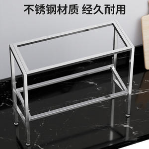 Estante de servicio inclinado de doble capa de acero inoxidable Yongkang para tiendas de té con leche, uso comercial con tapa, resistencia a la corrosión - Product Image 5