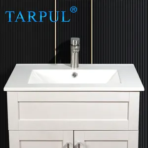 Tarpul garansi 5 tahun sebelas ukuran White Washbasin Modern mewah keramik Vanity Sink kamar mandi