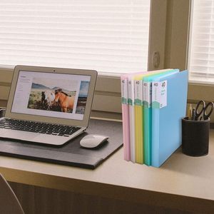 Carpeta Portafolio con 40 Bolsillos, Carpeta Portafolio <span class=keywords><strong>de</strong></span> 8.5" X 11", Carpeta con Capacidad para 80 Páginas con Fundas <span class=keywords><strong>de</strong></span> Plástico, Carpeta <span class=keywords><strong>de</strong></span> Plástico para la Escuela - Product Image 6