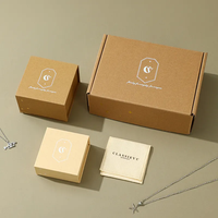 Boîte à bijoux magnétique en carton kraft Becan, boîte cadeau à bijoux à ouverture rabattable, boîte à collier, à bague, à bracelet, emballage de bijoux