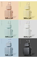Valise souple de luxe minimaliste en ABS avec roulettes, motif ours mignon, pour voyage unisexe, fermeture éclair et serrure à combinaison