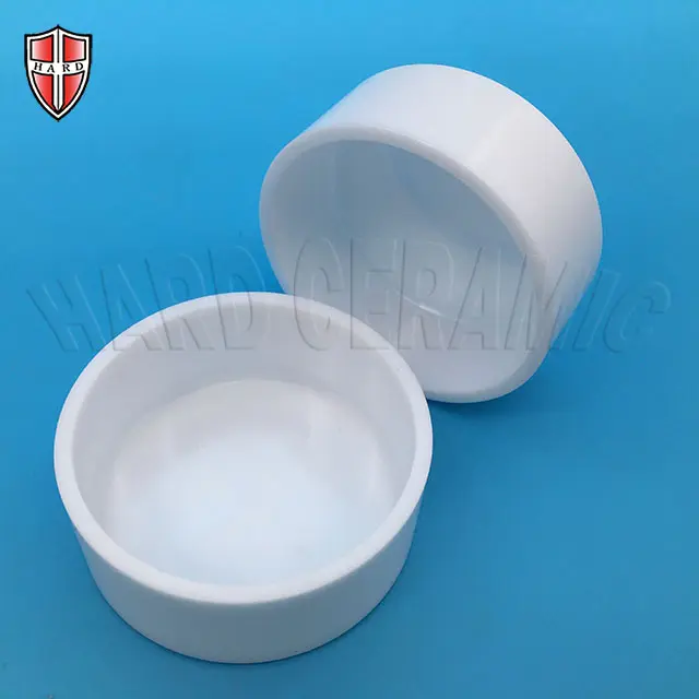 Tùy chỉnh gia công Zirconia gốm crucible cup Bìa