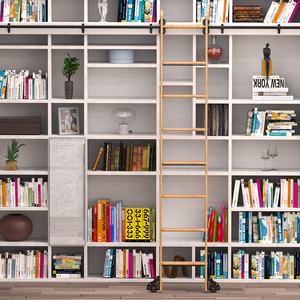 Оборудование для прокатки, библиотека, набор оборудования для раздвижных лестниц с выдвижной круглой направляющей/рельсовой направляющей - Product Image 2