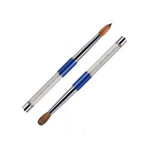 Blue Metal Handle 100% Kolinsky Sable Acrylic Nail Art Brush Size 4 6 8 10 12 Pen Manicure Salon Acrylic Powder Brush - Product Image 3