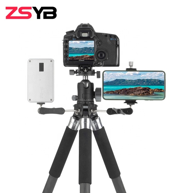 ZSYB High Quality Adjustable Folding Portable Photography Lighting Carbon Fiber Tripod Stand for Camera Phone