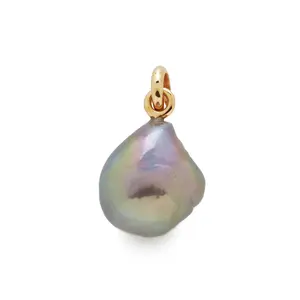 Gemnel best-selling sustainably sourced baroque pearl pendant grey pearl charm