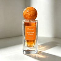 Flacon pulvérisateur de parfum en verre transparent exquis avec bouchons colorés 30/50/100ml, atomiseur de parfum vide, logo personnalisé