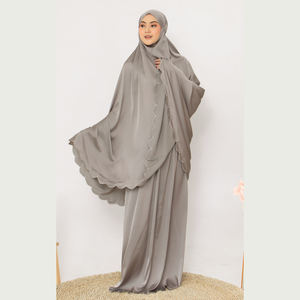Vêtements Islamiques Khimar Abaya de Dubaï Grande Taille <span class=keywords><strong>Robe</strong></span> Orientale Musulmane pour Femme Prière - Product Image 3