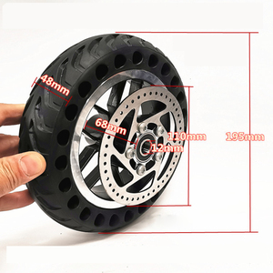Roue solide à frein à disque de 8 pouces, plaque de frein à disque 200x50, assemblage de 110 mm, <span class=keywords><strong>pneu</strong></span> solide en nid d'abeille - Product Image 6