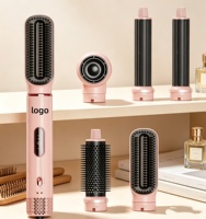 Brosse à air chaud ionique multifonctionnelle 5-en-1 1000W, sèche-cheveux professionnel, brosse coiffante, moteur sans balais, logo personnalisé