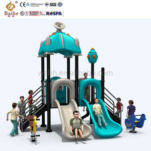 Baihe OEM màu xanh nhựa máy bay trượt giải trí ngoài trời thiết bị cho công viên & trường học - Product Image 1