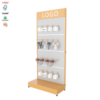 Einzigartige Stirnband Zubehör Shop Metall Peg board Design benutzer definierte verstellbare mehrfarbige Haars chleife Display Rack