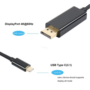USB 3,1 Tipo C a DP <span class=keywords><strong>Cable</strong></span> <span class=keywords><strong>DisplayPort</strong></span> 4K 60Hz <span class=keywords><strong>Cable</strong></span> Adaptador convertidor - Product Image 5