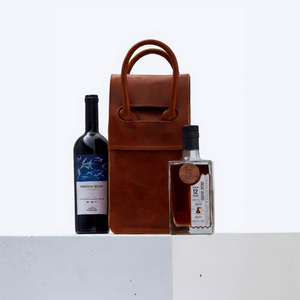 Porte-vin en cuir véritable de luxe, sac de transport artisanal pour une seule bouteille, étui à vin personnalisé, vente en gros LEB-0055 - Product Image 1