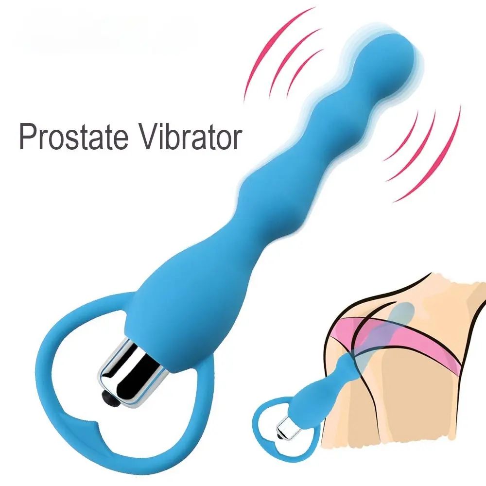 Silicone điện hạt Vibrator hậu môn cắm cho người lớn rung hậu môn cắm quan hệ tình dục sản phẩm