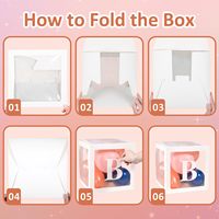 Boîte à lettres pour nom de bébé, 4 pièces, boîte transparente pour révélation du sexe, pour anniversaire, mariage, fête prénatale, décoration de fête, fournitures de fête