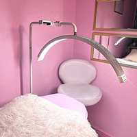 Lampe de sol en forme de U, lumière de lune, pour extensions de cils, maquillage, photographie, éclairage demi-lune