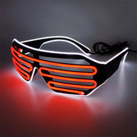 Lunettes LED clignotantes bicolores à déclenchement, accessoire durable pour Halloween, mariage, Noël, avec 2 piles AA, accessoires de fête, nouveauté