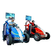 2022 돈을 놀이 공원 놀이기구 어린이 아케이드 게임 기계 VR 프로젝터 게임 레이싱 시스템 플랫폼 VR 어린이 운전 자동차