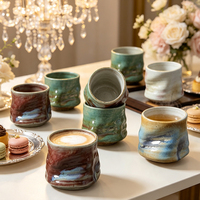 Tasses à eau créatives en céramique de porcelaine, effet four, très demandées, pour hôtels, restaurants, mariages, fêtes et thés de l'après-midi