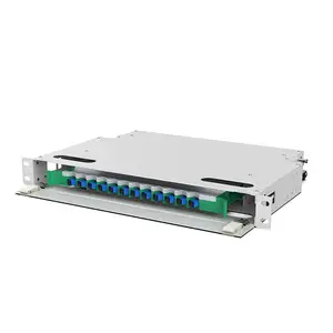 High Capacity 19 Inch Fiber Optic Distribution Frame 12 core SC FC LC ST APC UPC fiber ODF box for Reliable Network Management