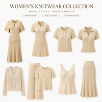 Robe longue en maille boutonnée sur le devant pour femme, à manches courtes, avec ourlet évasé en pointelle – Fabricant OEM/ODM et marque privée
