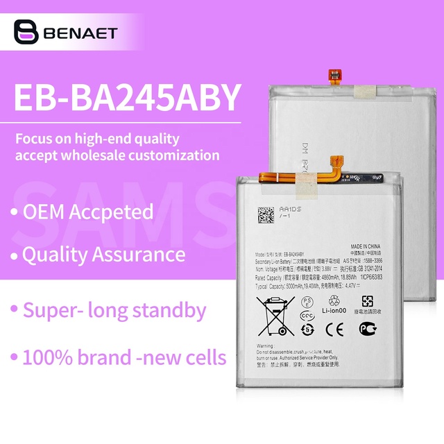 Wholesale EB-BA245ABY 5000mah Mobile Cell Phone Battery Packs Replacement for Samsung Galaxy A24 4G A245 Li-ion Polymer Battery