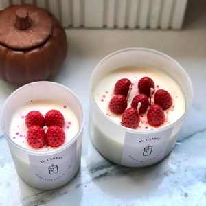 AIKUN Unique Soy Wax Eco Friendly Handmade Layered Strawberry Ice Cream Dessert Scented <b>Candle</b> for <b>Gifts</b> - Product Image 1