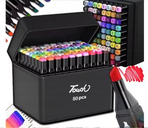 Hot Sales Dual Tip Alcohol-Based Graffiti <b>Marker</b> <b>Pen</b> Set 60 80 168 Colors for <b>Permanent</b> Twin Color Painting for Art Drawing - Product Image 1