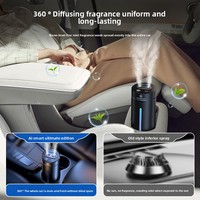 Purificateur d'air de voiture portable en alliage, alimenté par USB, avec éclairage d'ambiance, diffuseur intelligent de parfum et d'aromathérapie pour grille d'aération