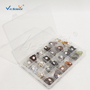24 tipos de especímenes de rocas ignífugas, especímenes de rocas naturales de grado didáctico, para uso en laboratorios de geología de primaria. - Product Image 1