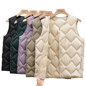 Doudoune courte légère et décontractée pour femme, style <span class=keywords><strong>coréen</strong></span>, en duvet de canard blanc, nouvelle collection 2024, gilet chaud et tendance - Product Image 5