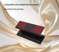 Nouveau clavier sans fil Bluetooth pliable à trois volets avec pavé tactile pour iPad, tablette, téléphone, ordinateur, léger, portable, à mécanisme ciseaux, personnalisable