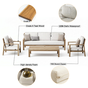 Ensemble <span class=keywords><strong>de</strong></span> canapés <span class=keywords><strong>de</strong></span> <span class=keywords><strong>jardin</strong></span> modulaires <span class=keywords><strong>de</strong></span> luxe <span class=keywords><strong>en</strong></span> bois massif, imperméables, design moderne, pour hôtels, vente <span class=keywords><strong>en</strong></span> gros à prix abordable - Product Image 5