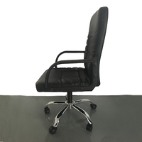 Chaise de bureau ergonomique pivotante en cuir pu, fauteuil de bureau de luxe avec roulettes