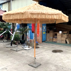 Parasol de jardin central en <span class=keywords><strong>paille</strong></span> synthétique pour le glamping, parasol de plage en <span class=keywords><strong>paille</strong></span> avec pompons - Product Image 5