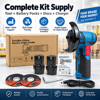 Mini-meuleuse d'angle sans fil HJT 12V rechargeable Li-ion avec moteur à balais – Légère pour la découpe, le polissage et le meulage domestique