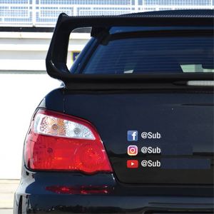 Autocollant en vinyle personnalisé pour pare-chocs de voiture avec nom d'utilisateur et couleur pour les réseaux sociaux - Product Image 5