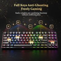 Teclado Mecánico para Juegos OEM ODM K552P TKL con 18 Modos de Retroiluminación, Interruptores Azules Intercambiables en Caliente, Diseño Ergonómico Compacto de 87 Teclas