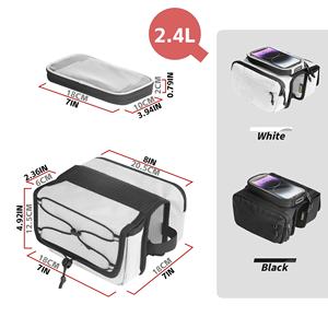 Sac de guidon de <span class=keywords><strong>vélo</strong></span> à écran tactile sensible, étanche, avec pare-soleil, pour téléphone portable, sacoche avant de cyclisme, très bien noté - Product Image 3