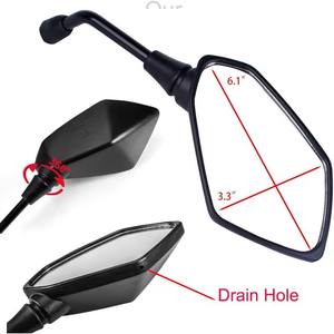 Nuevos espejos retrovisores universales para motocicleta M8 M10 perno roscado doble toma para <span class=keywords><strong>Scooter</strong></span> ATV Kawasaki Suzuki para <span class=keywords><strong>Victory</strong></span> Mocell - Product Image 6