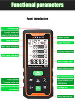 VICTOR 843EFG Télémètre laser vert 2-en-1 et inclinomètre numérique, télémètre laser en option 50m/70m/100m
