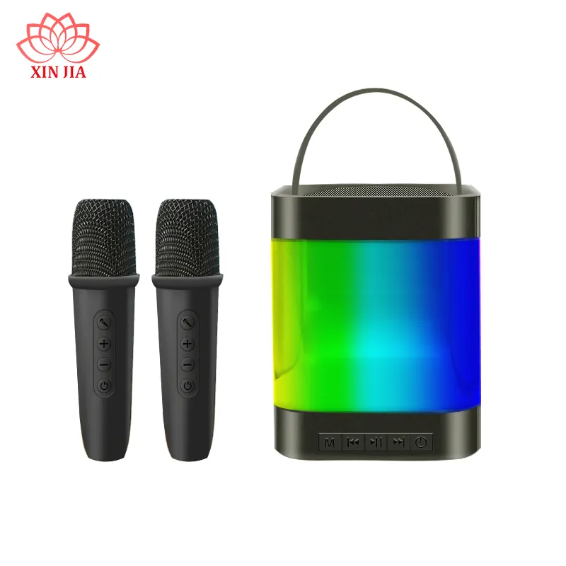 Speaker bluetooth seksi nirkabel mini dj, sistem audio Aksesori suara speaker pesta Portabel speaker karaoke dengan lampu led