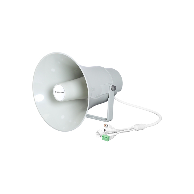 V 30W ON-VIF SIP Network Horn Speaker with IP66 Rated for Outdoor Alarm Broadcast & Stadium Announcements