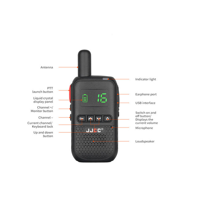JC-737 Custom JJCC Hot Wholesale BF Pocket Mini Cheapest Handy Radios Rechargeable Kids Long Range Ham Walkie-talkie
