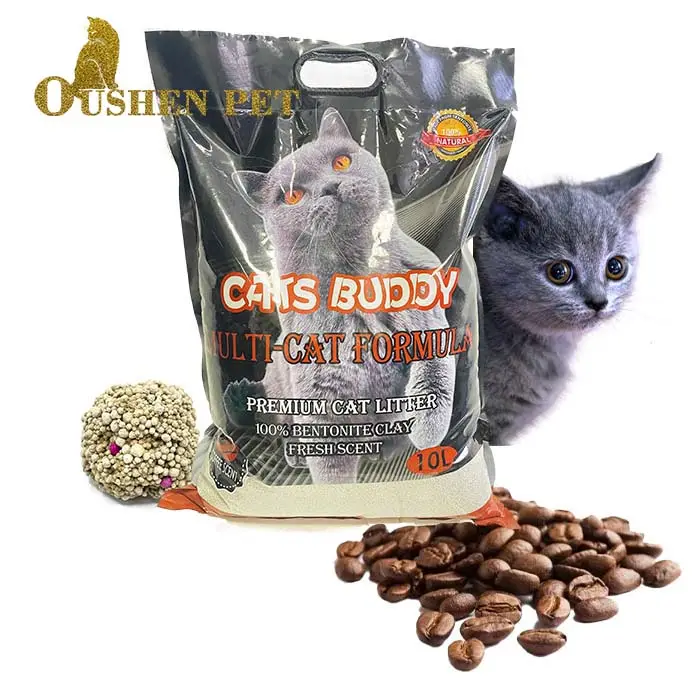 2023 Best Verkopende Huisdierenproducten Uitstekende Absorptie Lager Stof Bentoniet Kattenbakvulling Oushen Pet