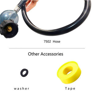 Kit de régulateur de tuyau de Propane 3/8 \ "écrou évasé femelle QCC1 raccord Surface lisse pour grils GPL supports de foyer chauffages au Propane - Product Image 4