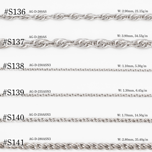 Collar de cadena de plata de lujo para mujer Hecho a máquina Corte de diamante Martillado Producto de moda a granel - Product Image 2